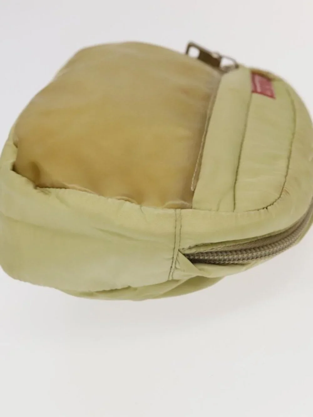 PRADA Sports Pouch Nylon 2 Set Red Beige Auth bs20324